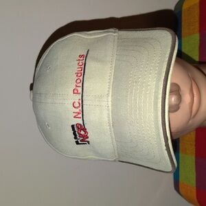 N.C. Products Embroidered Strap-on Beige Hat Cap